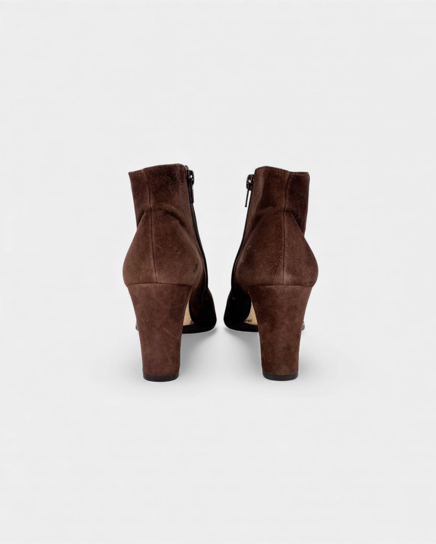 Bottines en daim marron