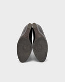 Escarpins compensés en cuir marron