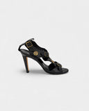 Sandales noires en cuir