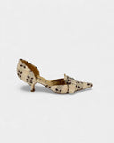 Escarpins dorés en tissu