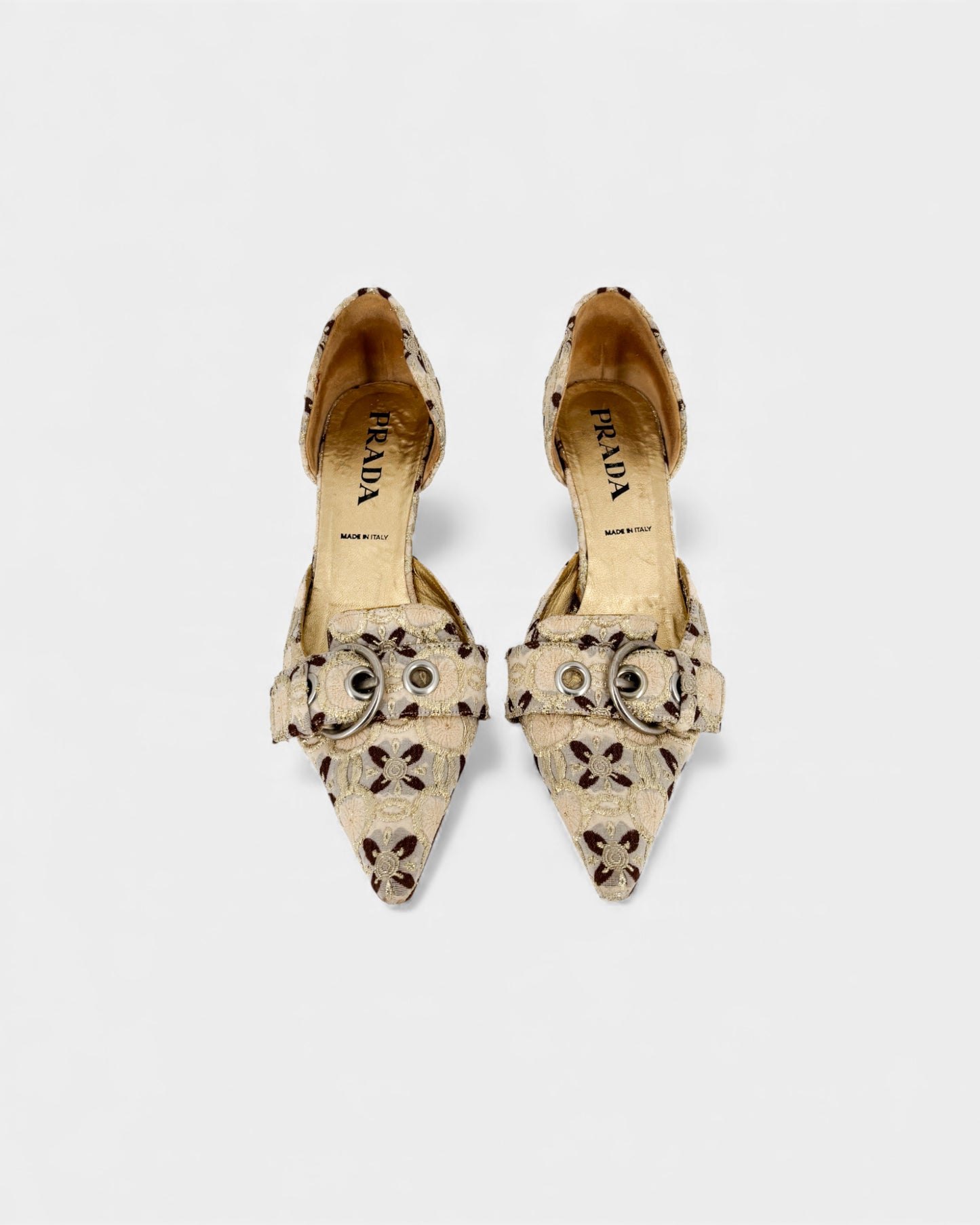 Escarpins doré en tissu