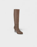 Taupe leather boots