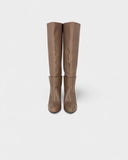 Taupe leather boots
