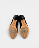 Hautes bottes cuir noir à découpes laser