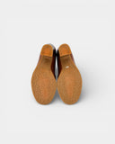 Camel smooth leather ankle boot