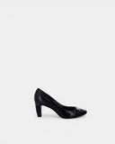 Escarpins noirs boucle argentée