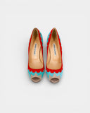 Colorful suede pumps