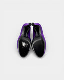 Escarpins violets à bout ouvert