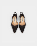 Escarpins slingback marrons