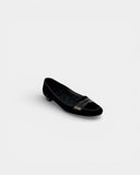 Black velvet loafers
