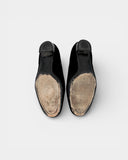 Black velvet loafers