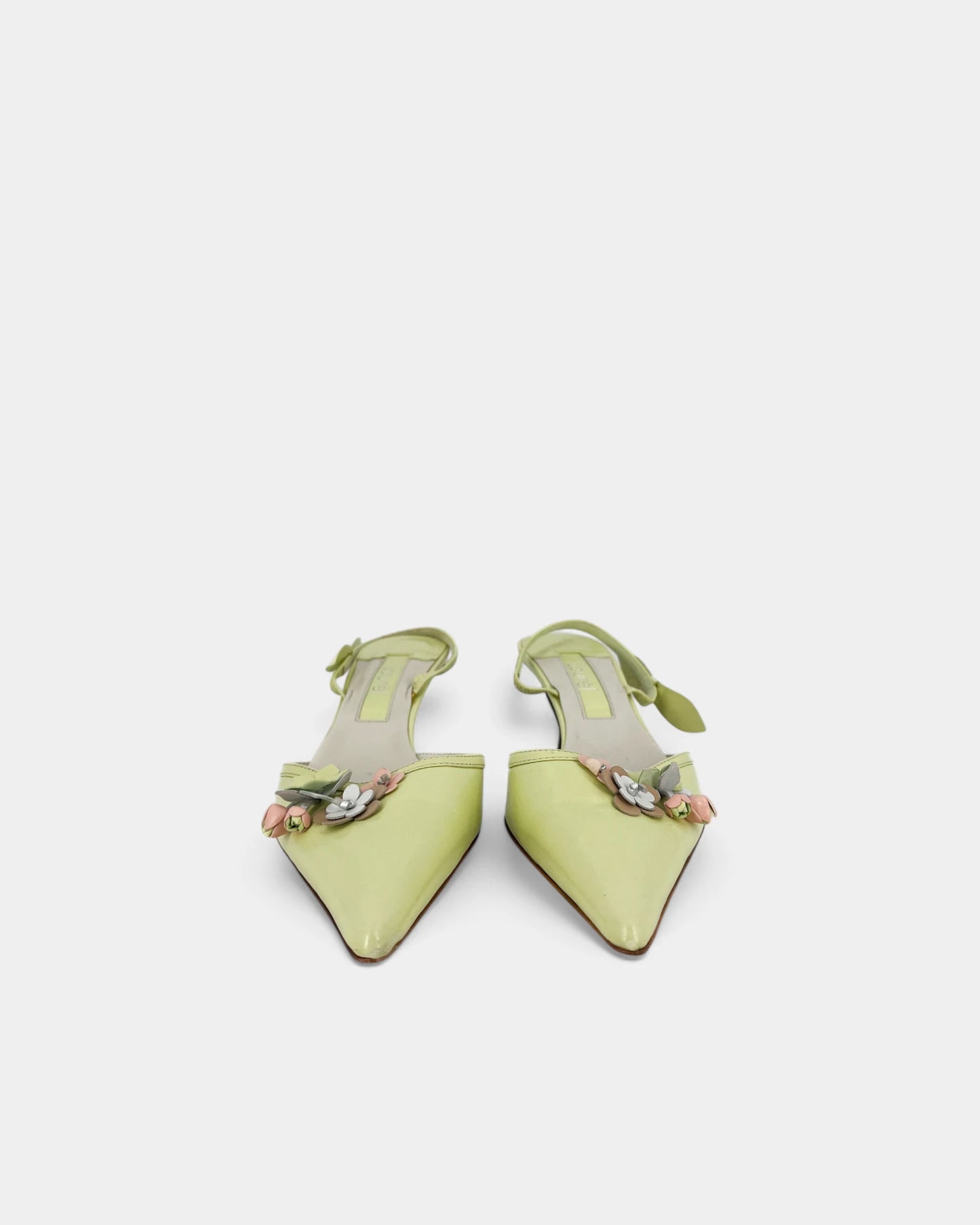 Slingbacks vertes à fleurs - 39 EU / 9 US