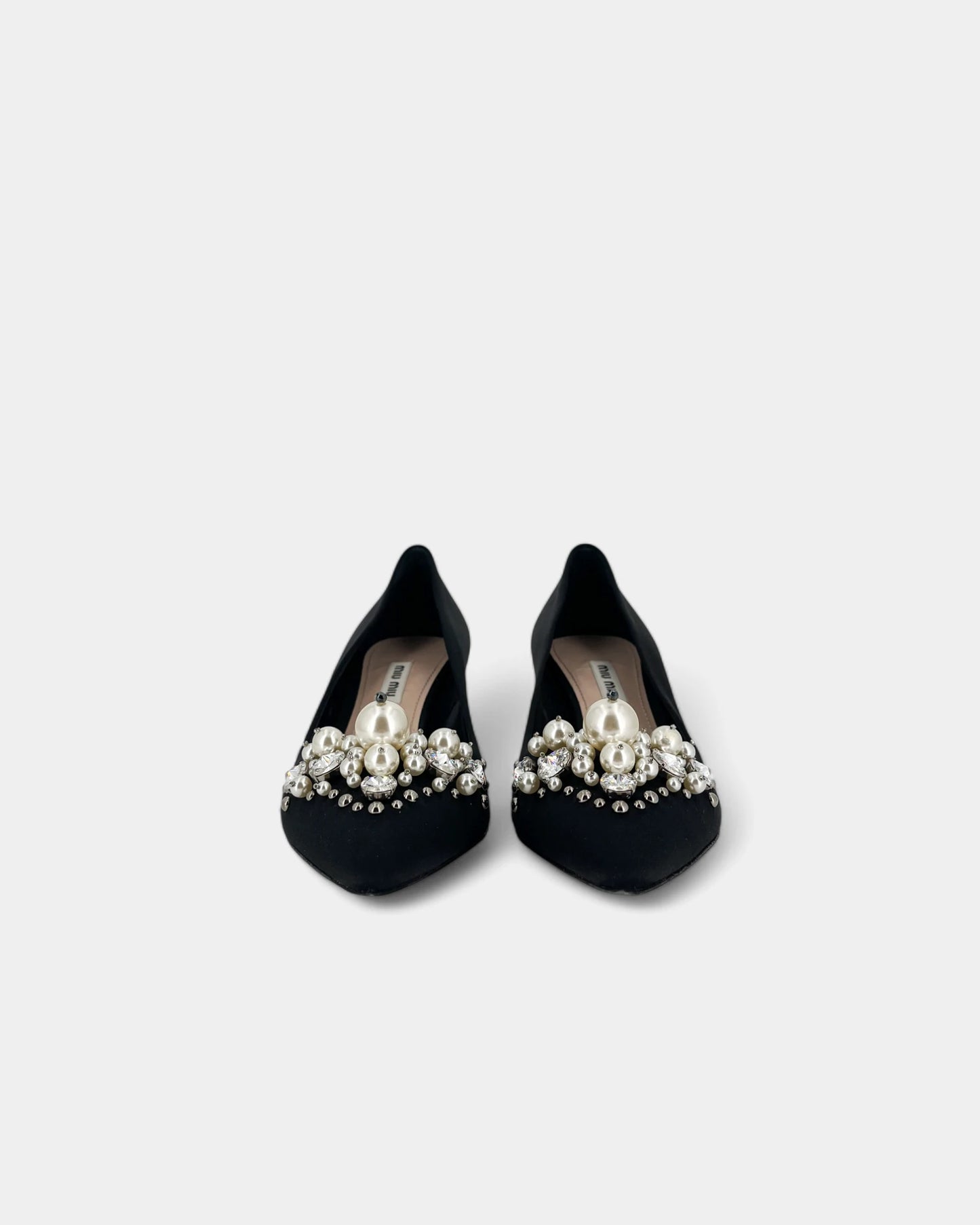 Escarpins noirs à perles - 38.5 EU / 8.5 US