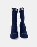 Bottines bleues et blanches