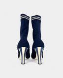 Bottines bleues et blanches