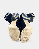 Bottines bleues et blanches