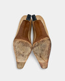 Escarpins beiges en poil