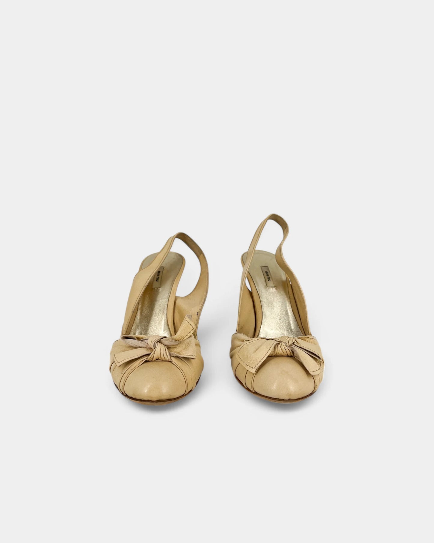 Slingbacks crèmes à noeuds - 37 EU / 7 US
