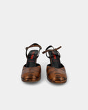Escarpins marron en cuir