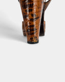 Escarpins marron en cuir