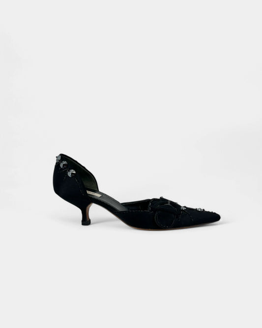 Black satin pumps - 37 EU / 6 US