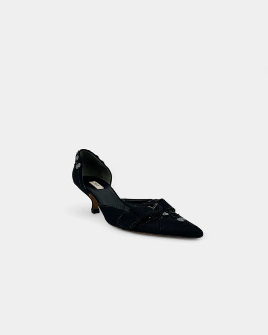 Black satin pumps - 37 EU / 6 US