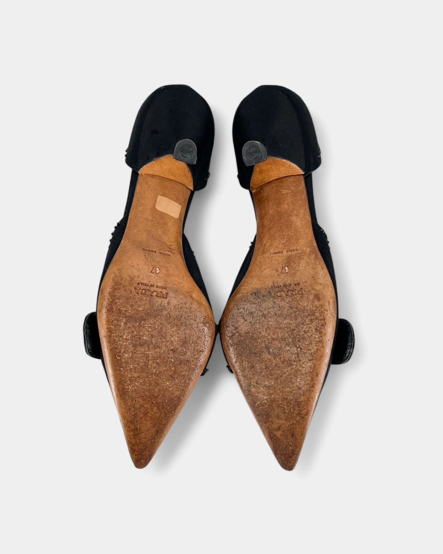 Black satin pumps - 37 EU / 6 US