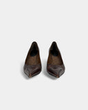 Escarpins marrons en cuir