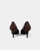 Escarpins marrons en cuir