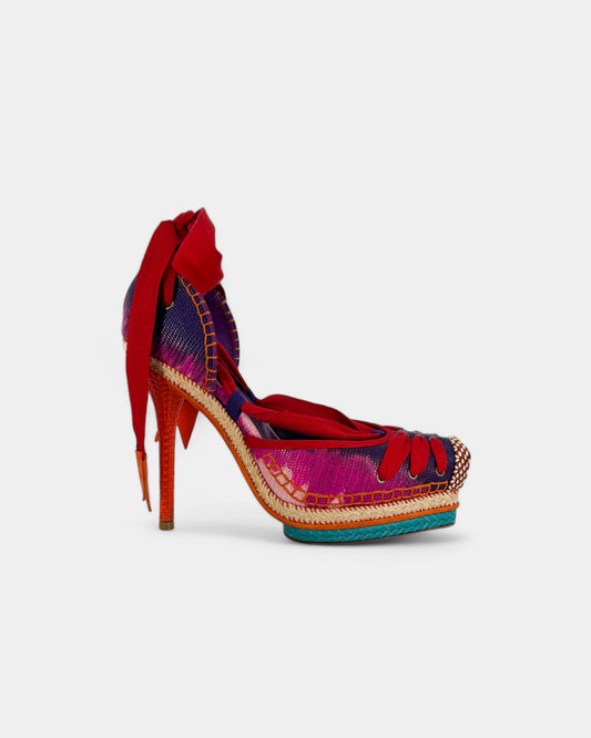 Escarpins multicolores à plateformes - 40 EU / 10 US