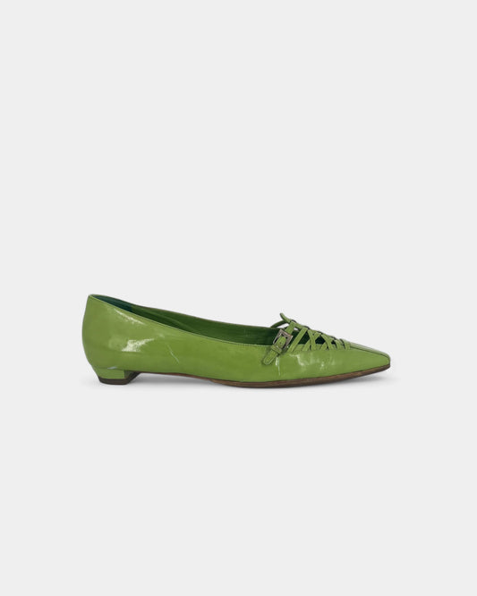 Ballerines pointues vertes - 37.5 EU / 7.5 US