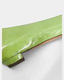 Green pointed ballet flats