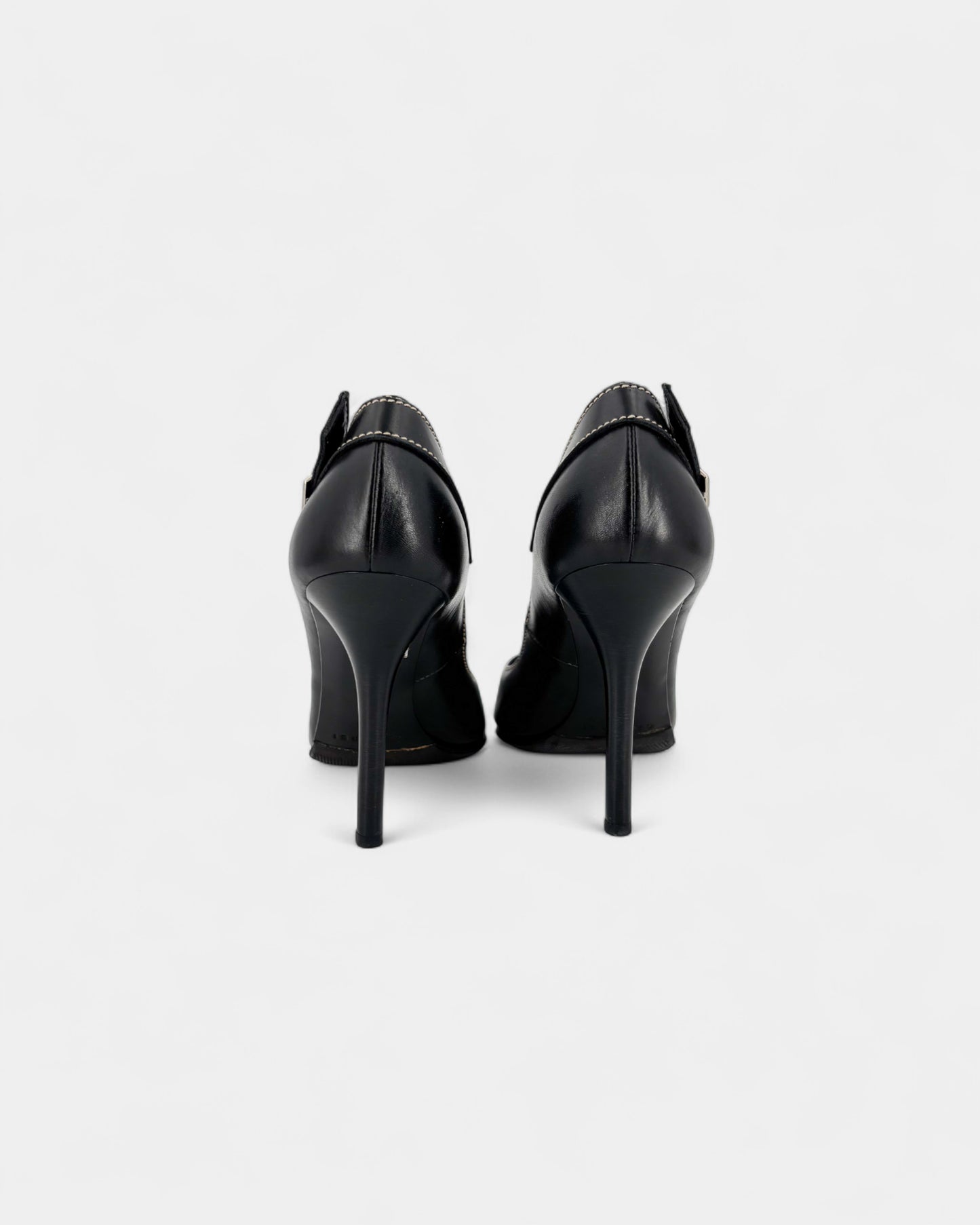 Escarpins zip noirs