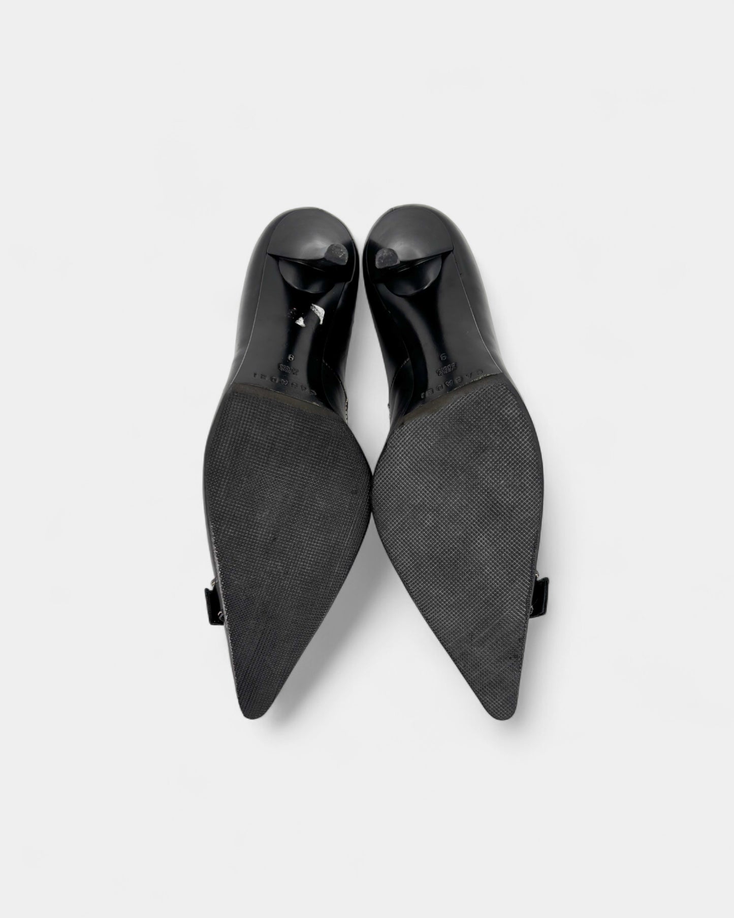 Escarpins zip noirs