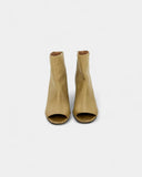 Bottines compensées beige