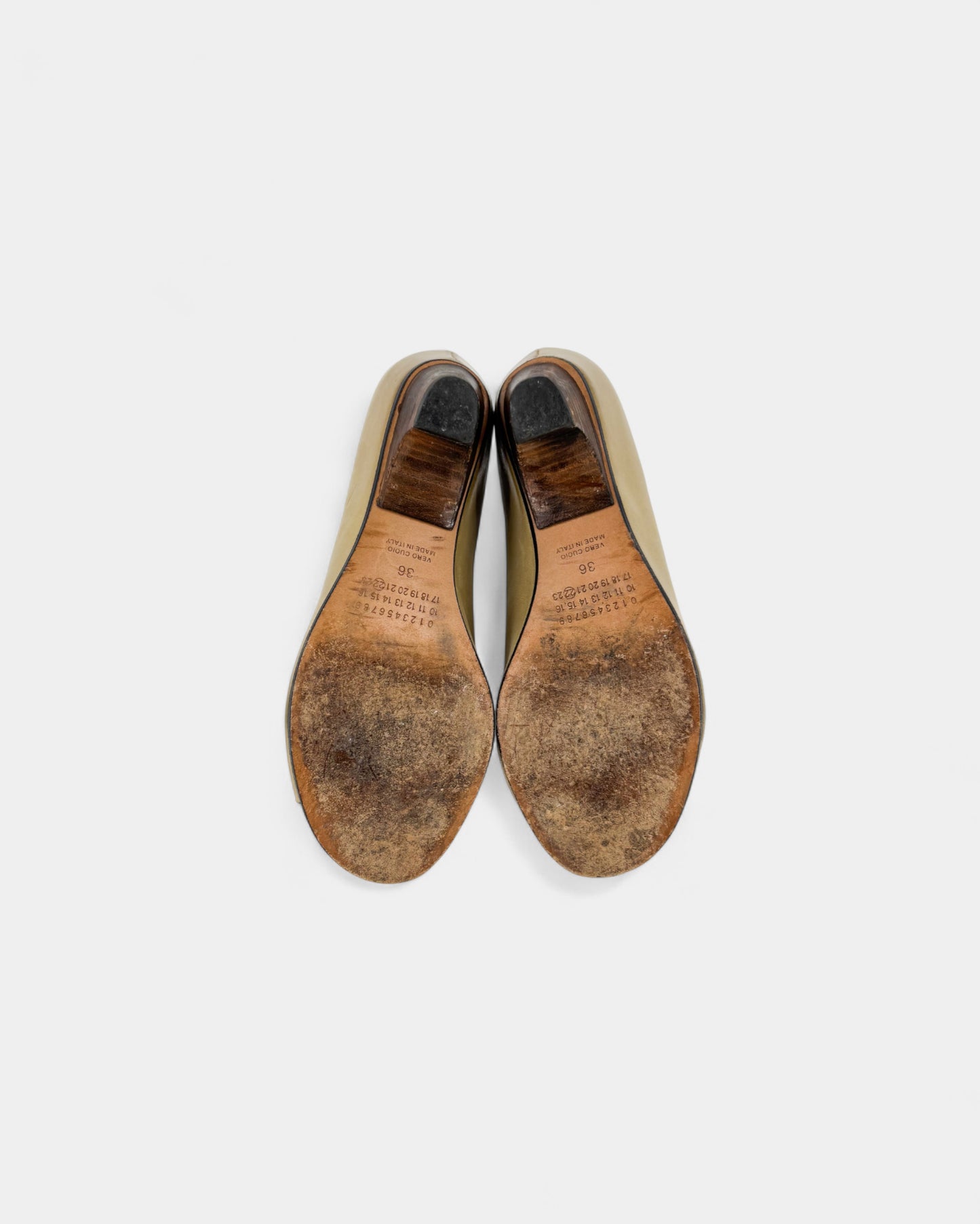 Bottines compensées beige