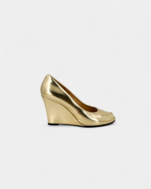 Talons compensés dorés Margiela