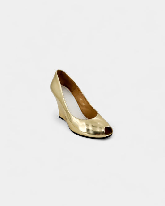 Talons compensés dorés Margiela