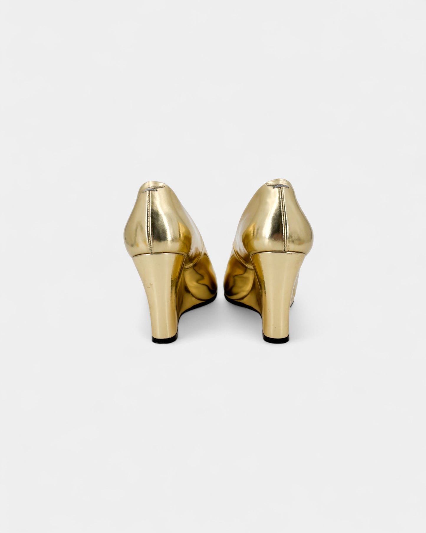 Talons compensés dorés Margiela