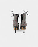 Bottines grises à pois