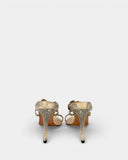 Sandales beige effet python à bride