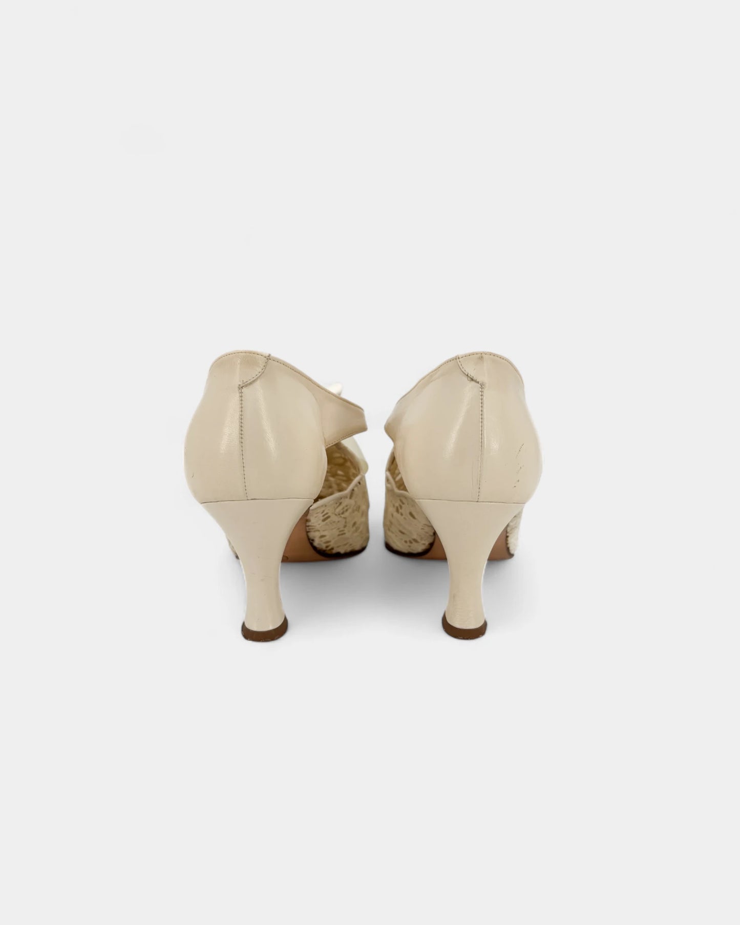 Cream lace pumps - Size 41 EU / 10 US