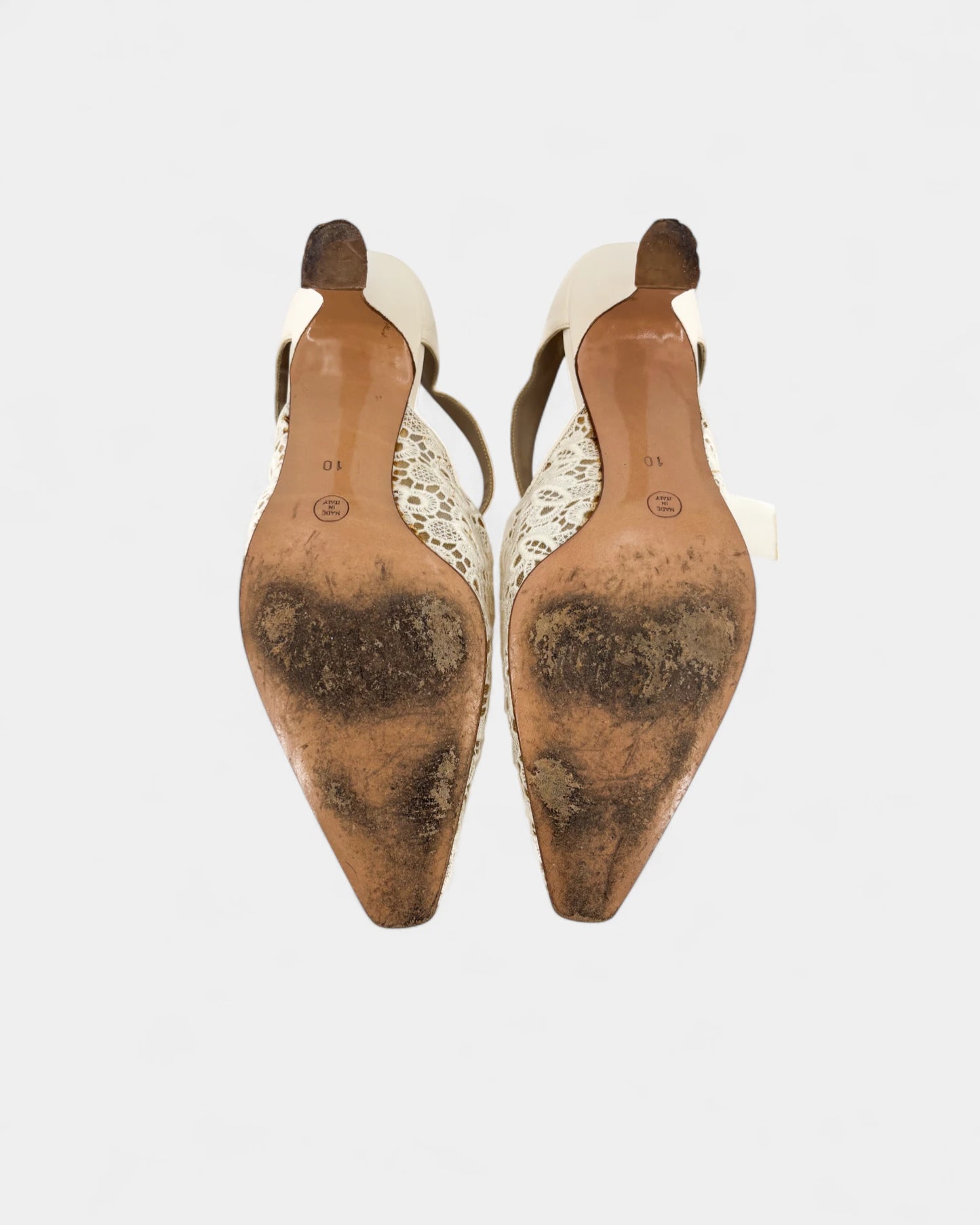 Cream lace pumps - Size 41 EU / 10 US