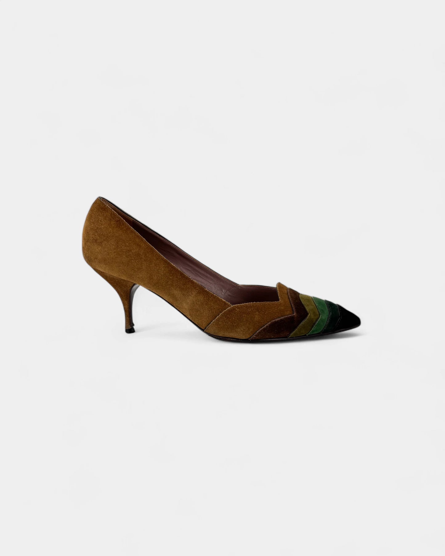Escarpins daim marron - Taille 38.5 EU / 7.5 US