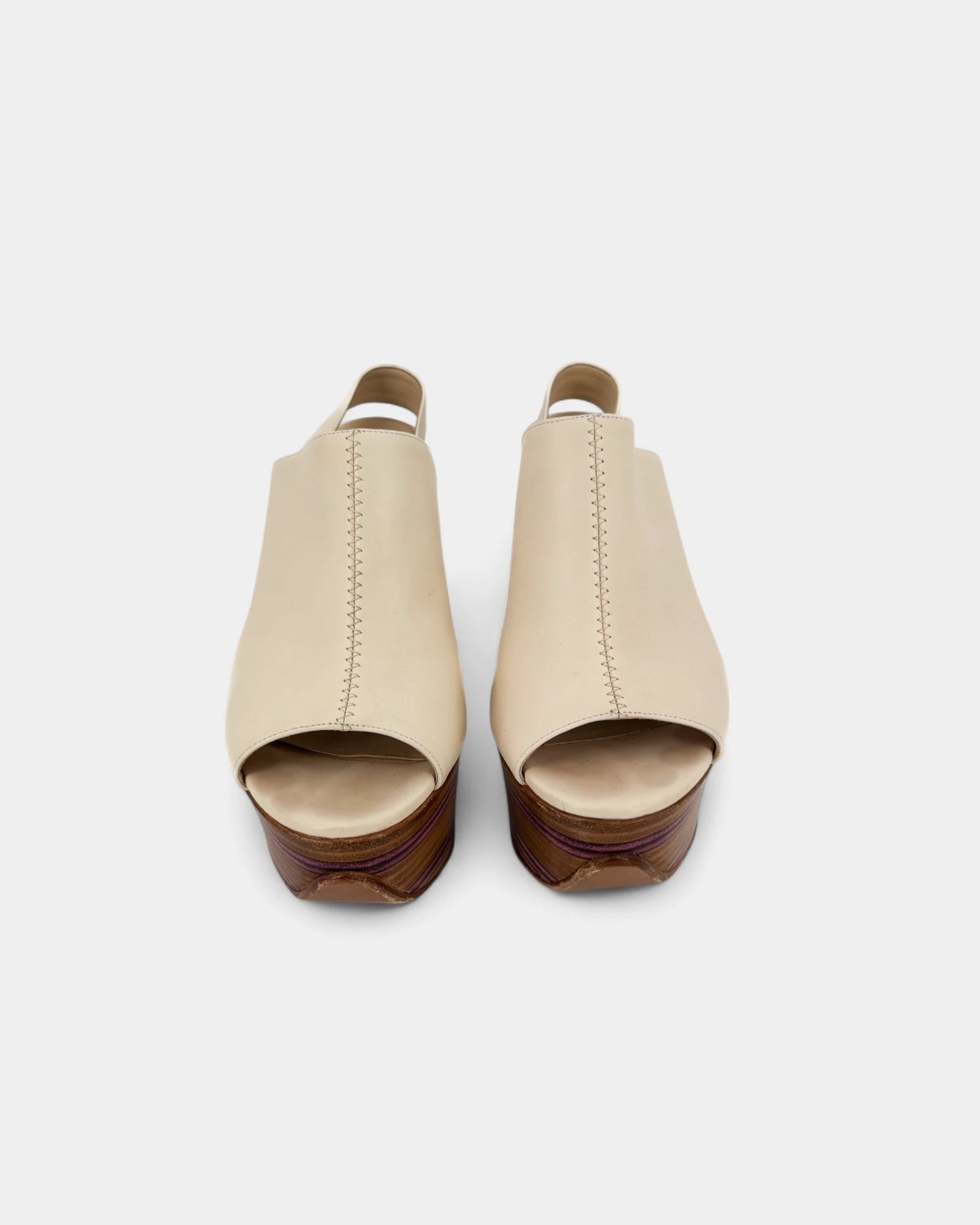 Cream wedge mules - Size 38 EU / 7 US