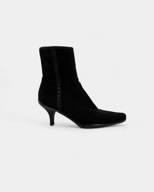 Black fabric boots - Size