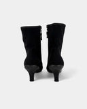 Black fabric boots