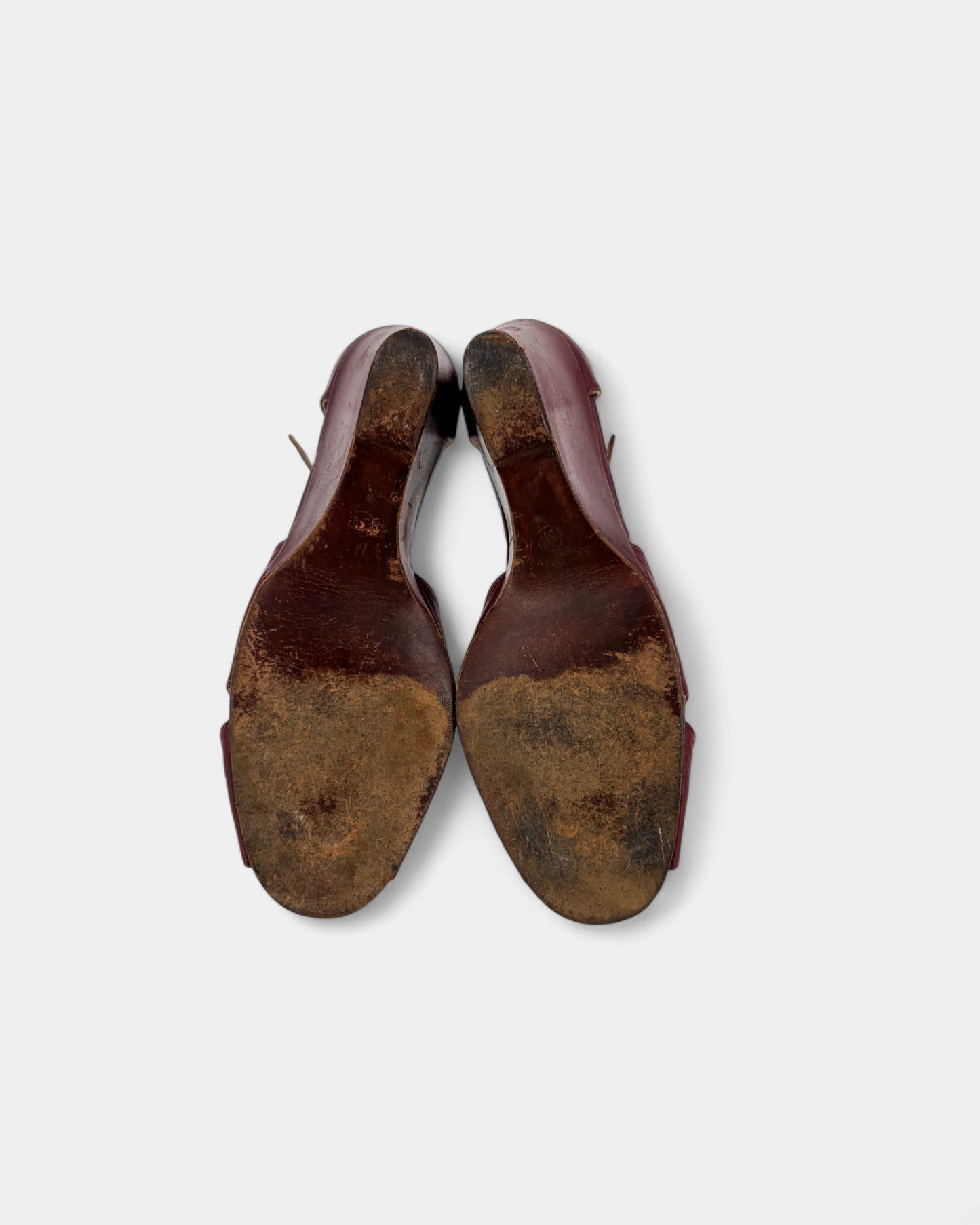 Sandales bordeaux - 38 EU / 7 US