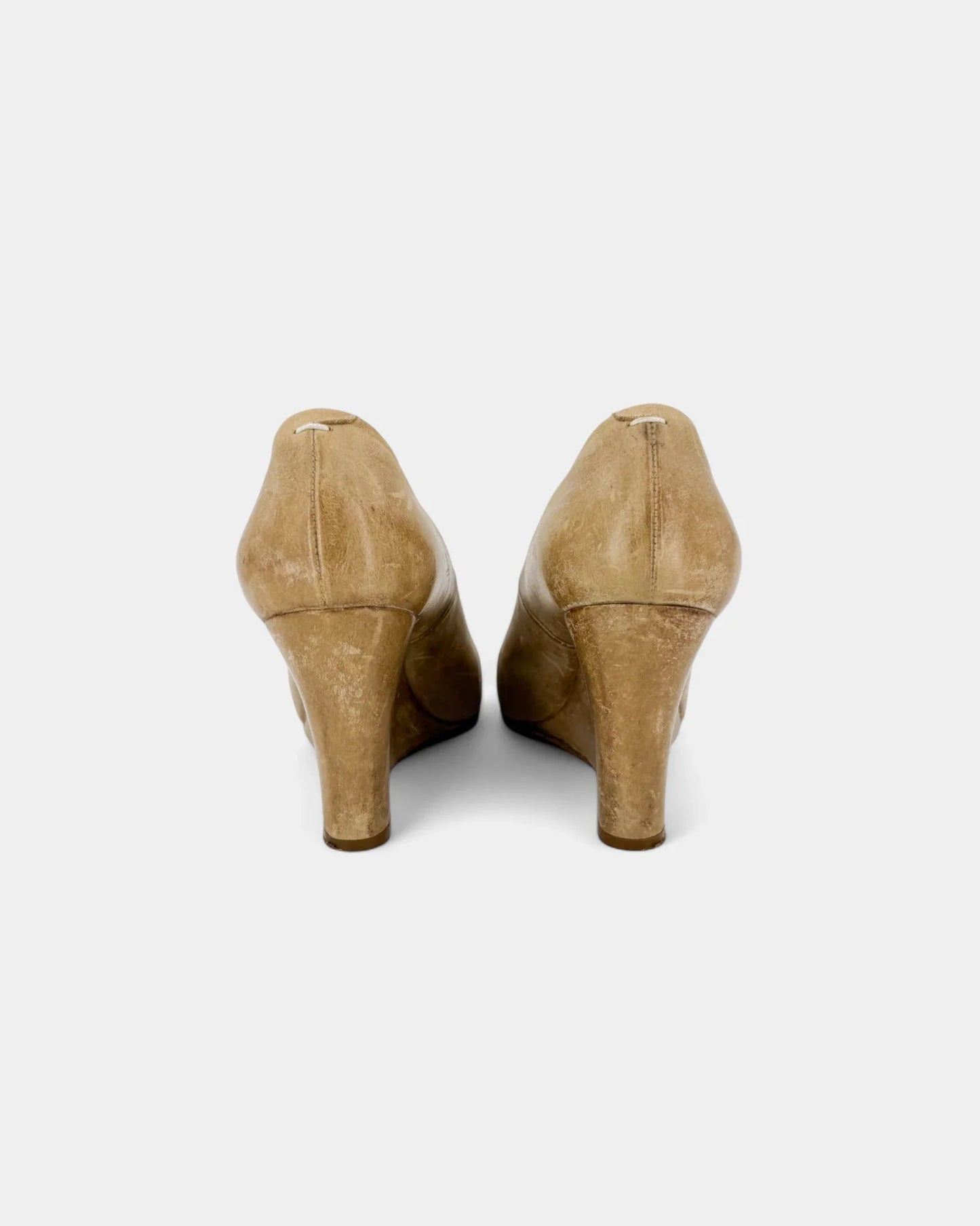 Escarpins compensés à bout ouvert