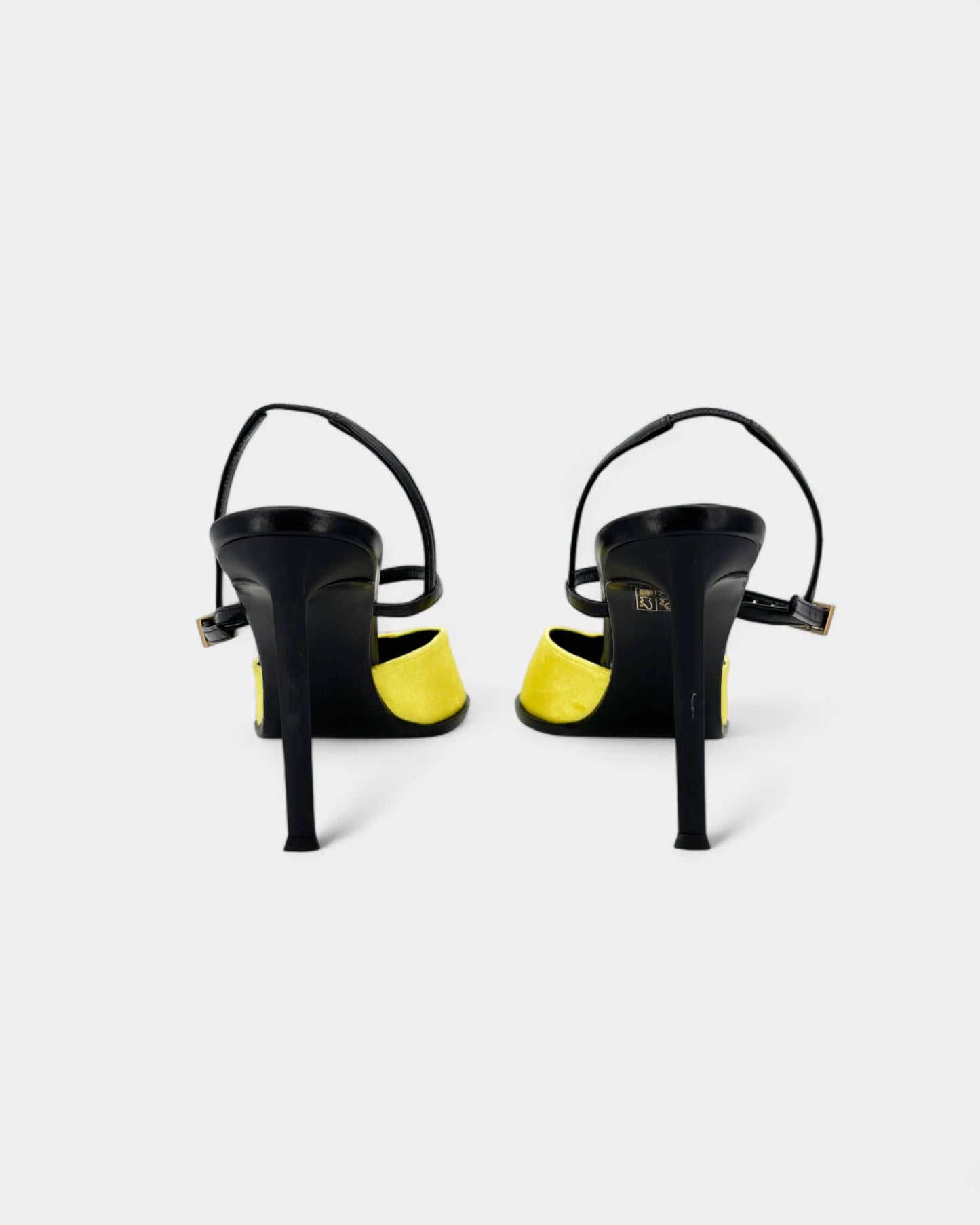 Escarpins en cuir et velours jaune - 41 EU / 10 US